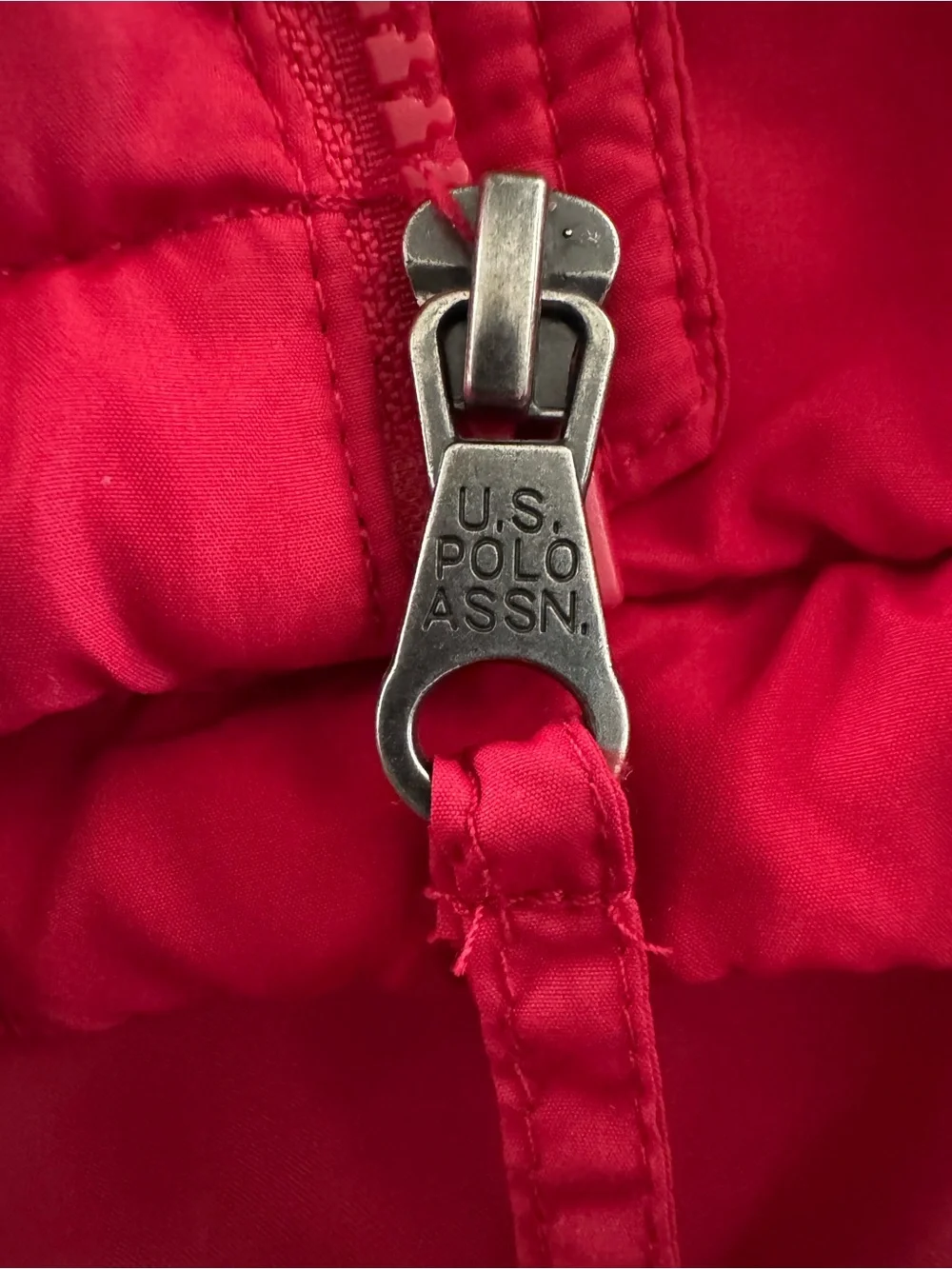 U.S. Polo Assn. Red Quilted Puffer Vest